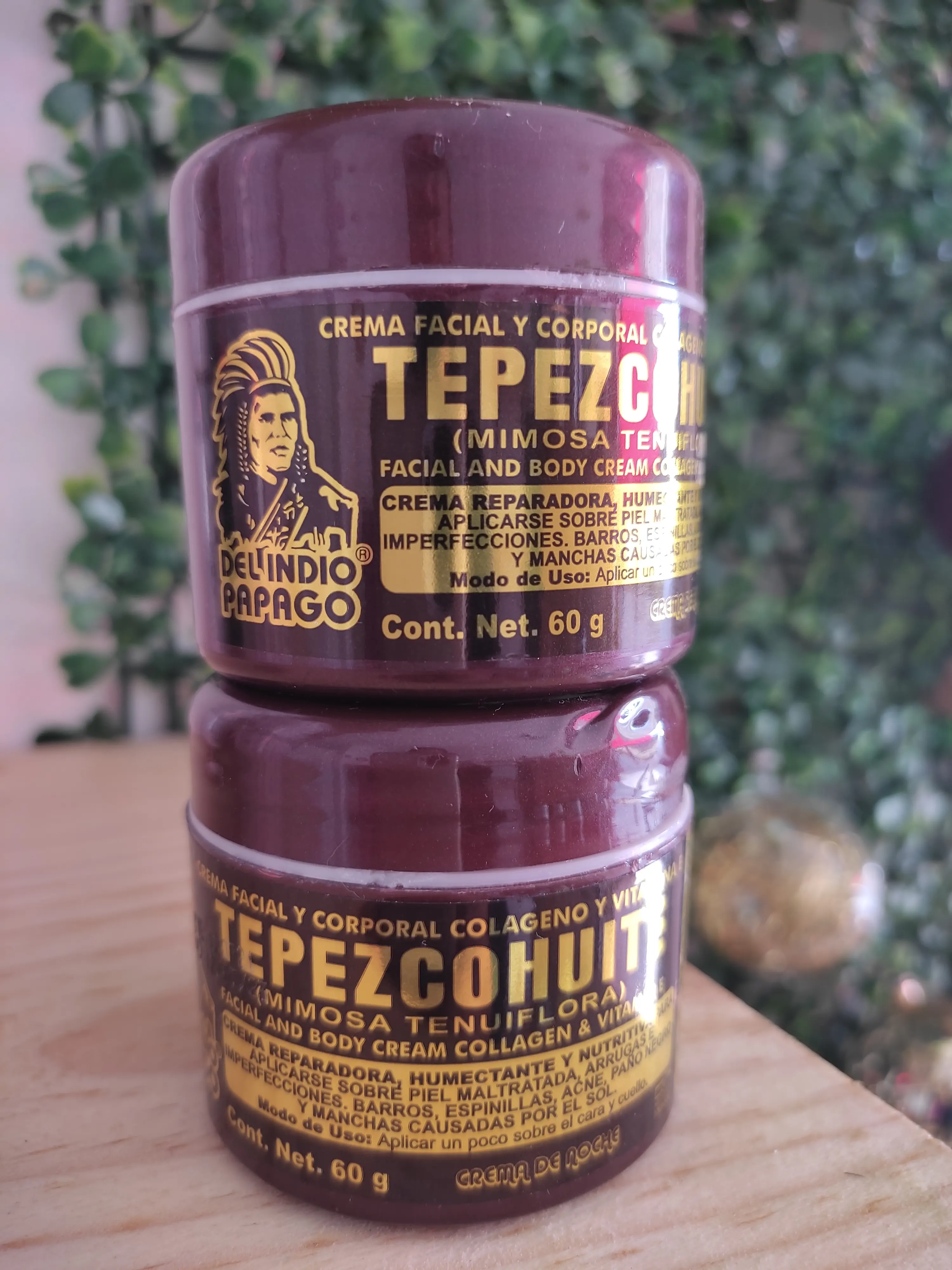 Crema tepezcohuite tarro tinto 