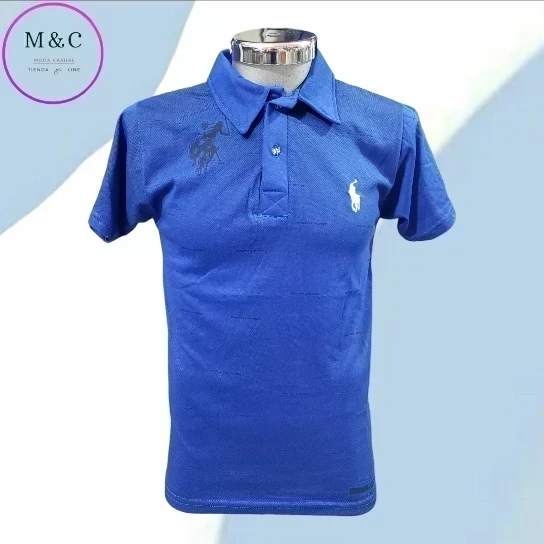 Playera Polo Med algodon estampada