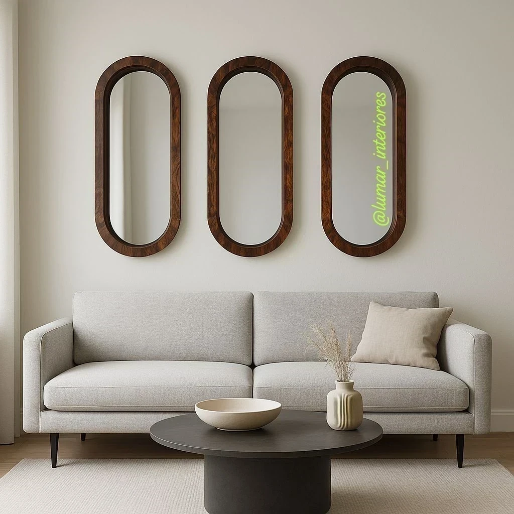 Espejo SET 3 OVALADOS OPULENT 130X45 VARIOS TONOS 2