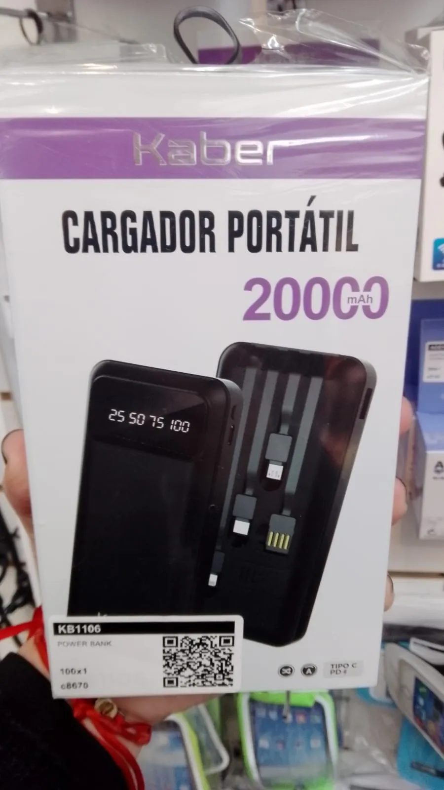 cargador portatil de 20mil kb1106