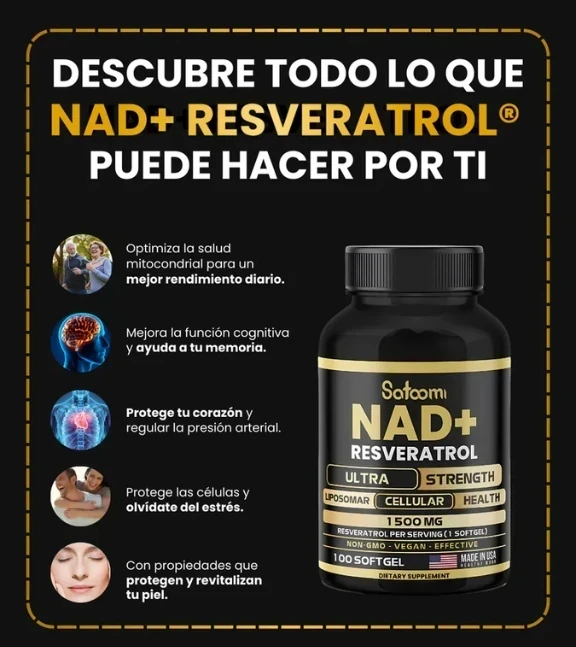 NAD + RESVERATROL Importado USA 2
