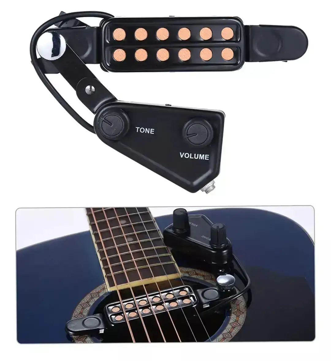 Sistema Inalambrico Con Micrófono para Guitarra Acústica  2