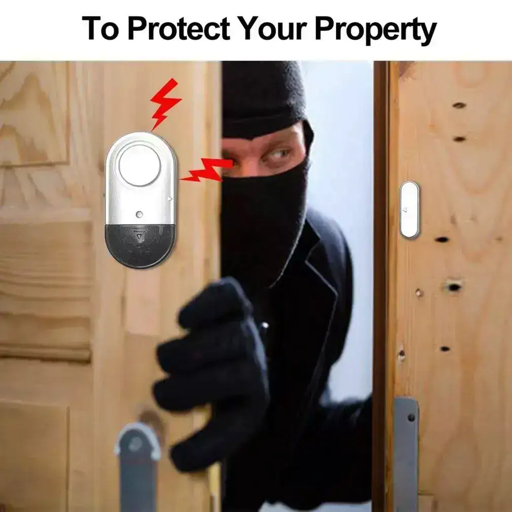 SENSOR ALARMA MAGNETICA DE SEGURIDAD INALAMBRICA PARA PUERTAS Y VENTANAS 3