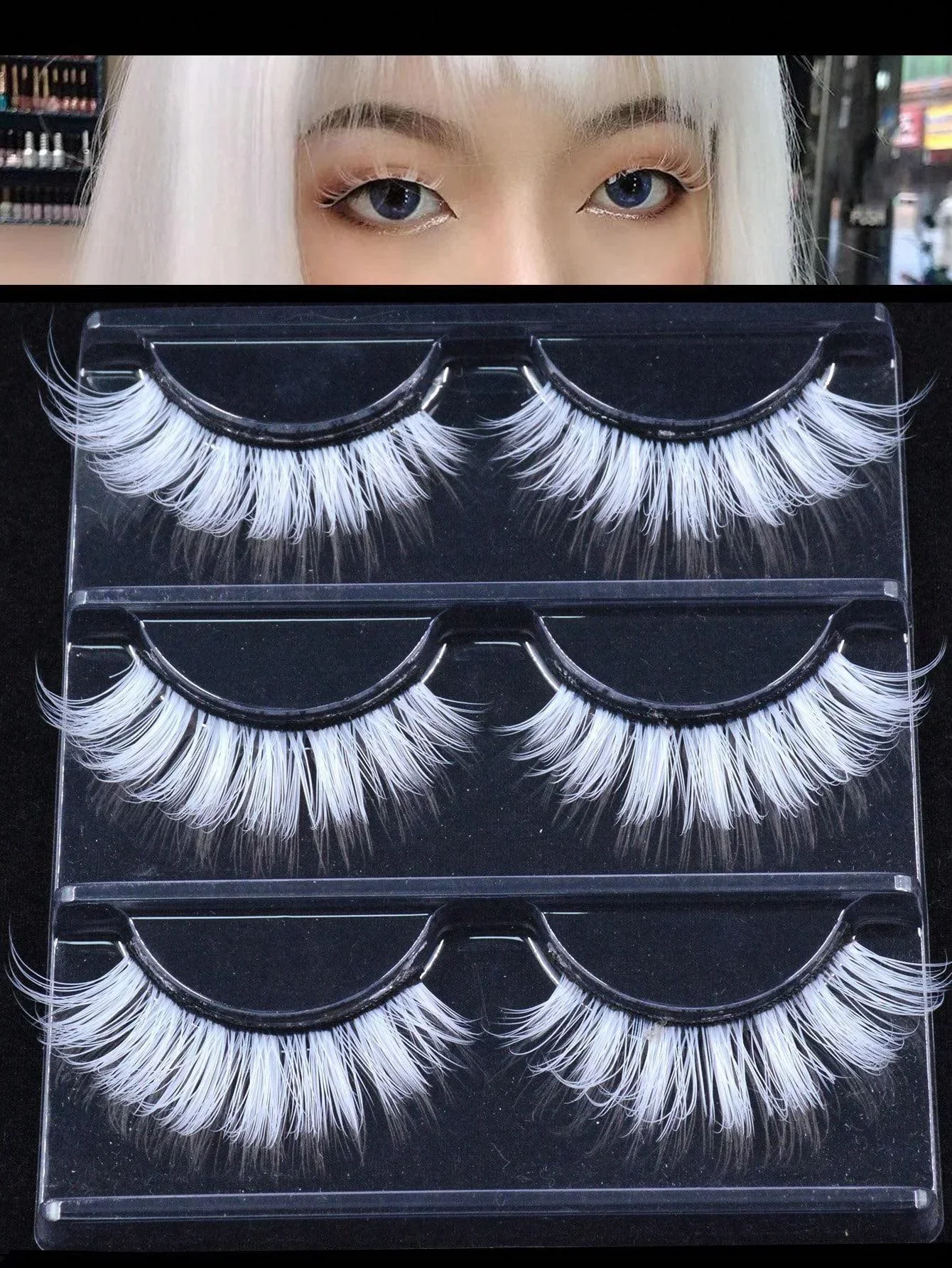 Pestañas blancas