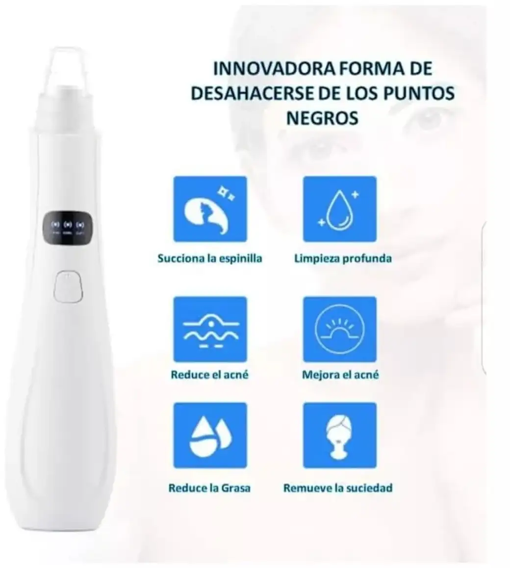 Limpiador De Poros Y Extractor Por Succión Con 5 Cabezas  4