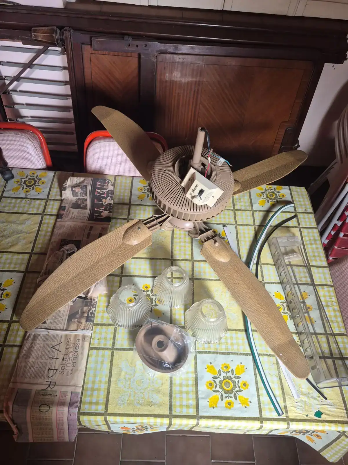 Ventilador de techo paletas plasticas 2