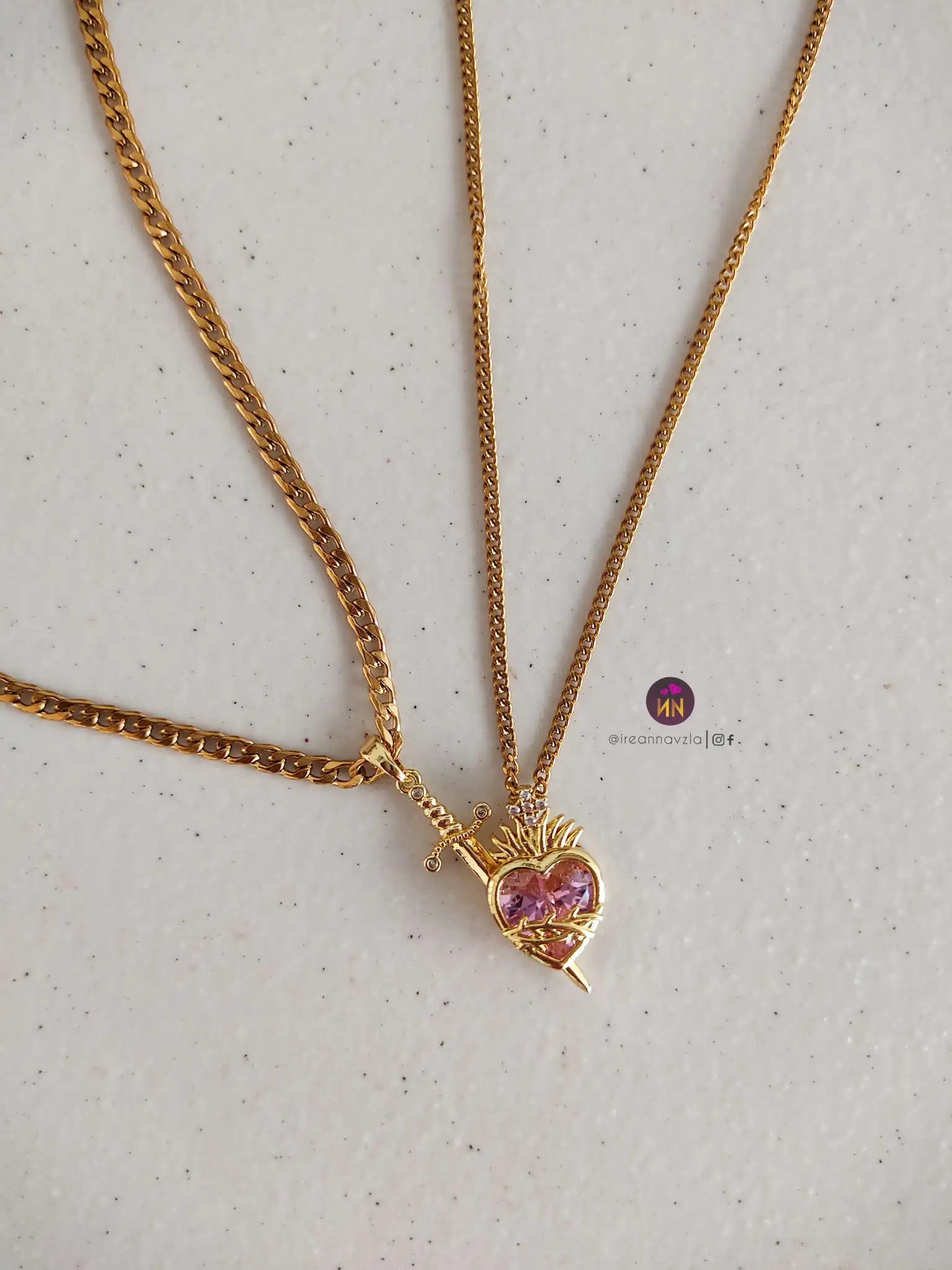 Cadenas corazón espada 💖 3