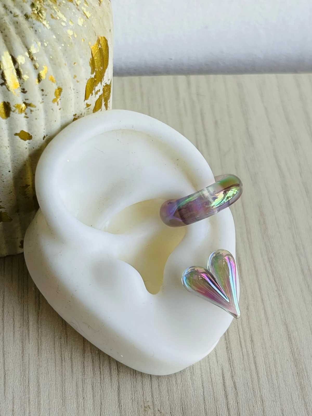 SET ARETES + EARCUFF BURBUJA DANNA