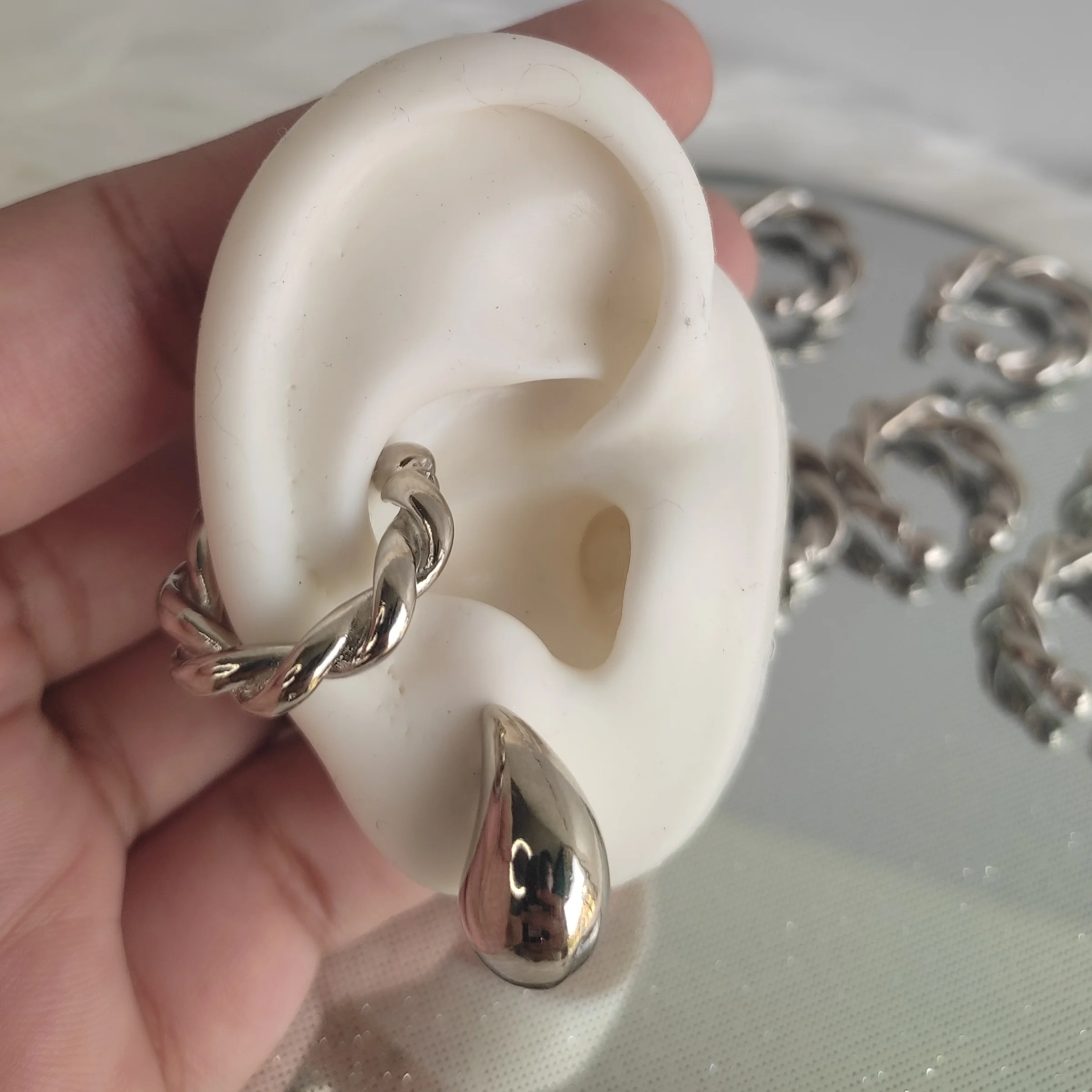 EARCUFF TRENZADO SILVER