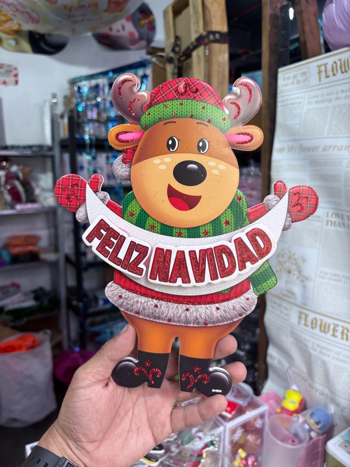 Figura decorativa navideña de 24 cm de largo.  6