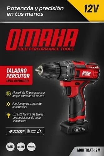 TALADRO PERCUTOR OMAHA 12V 