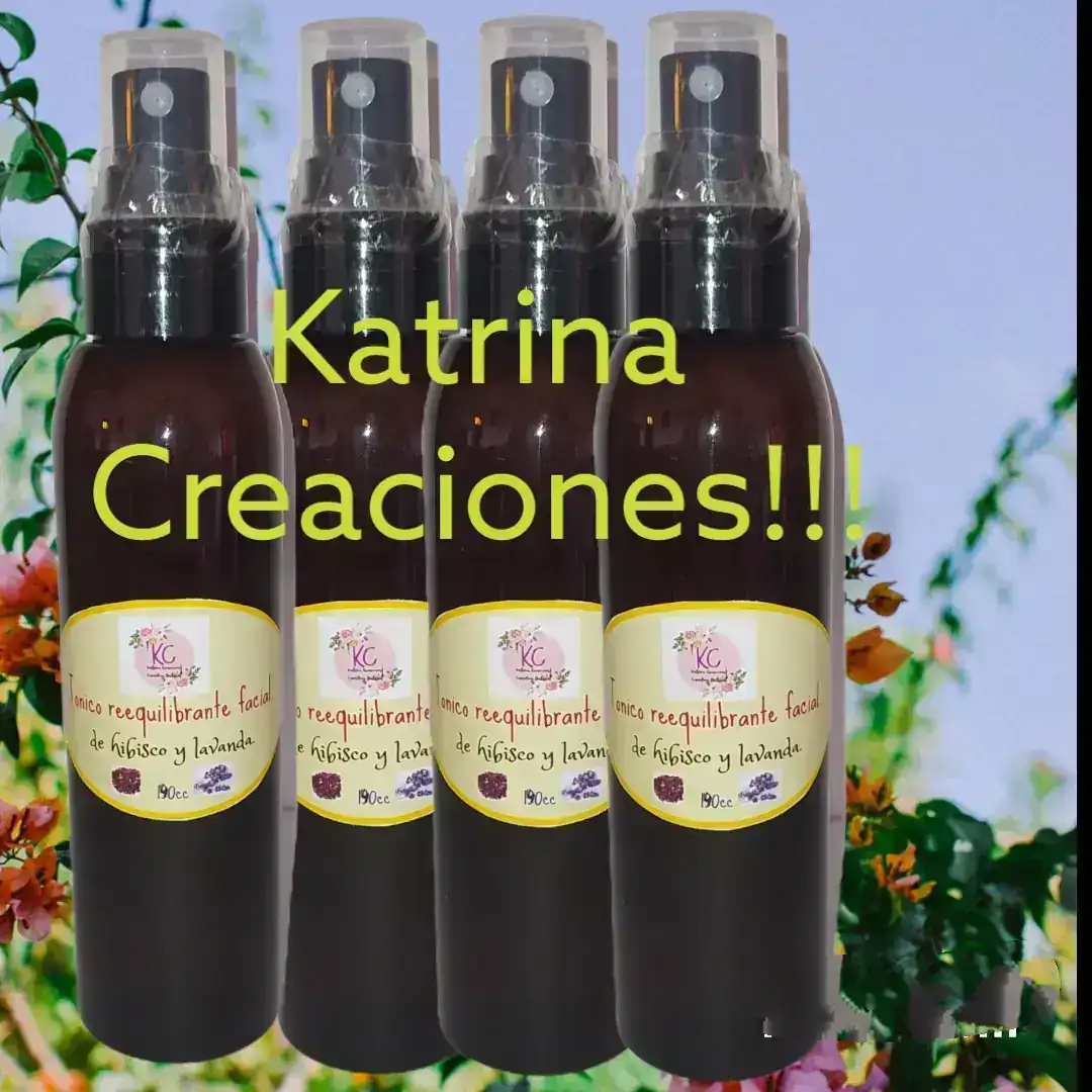 Tonico facial reequlibrante,lavanda y hibisco.