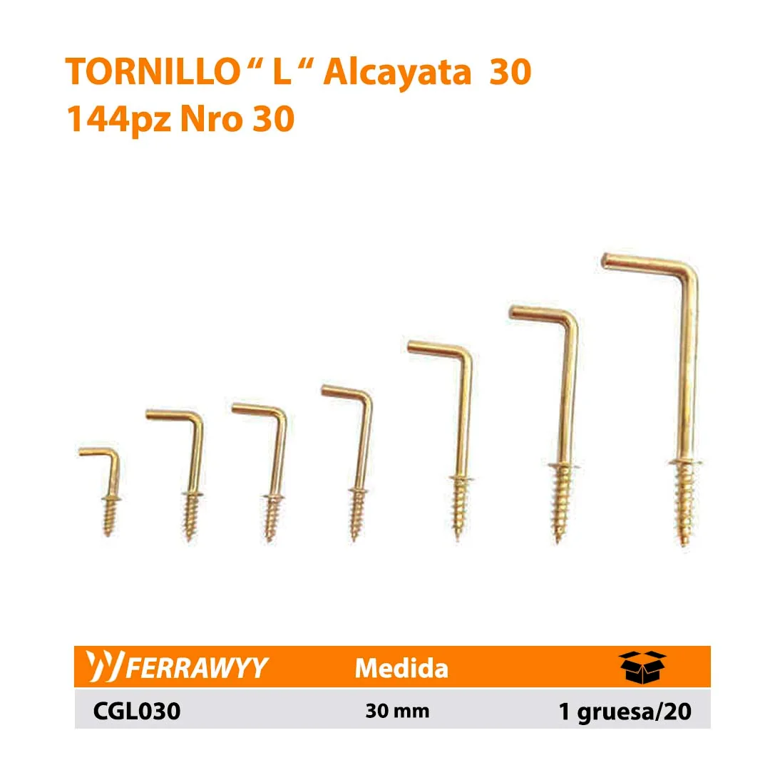 TORNILLO "L" ( Alcayata ) FWY (1grue=144pz) 30