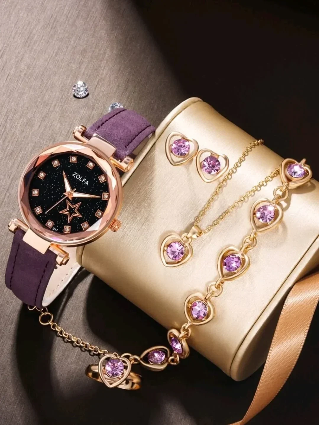 Set de 5 piezas de reloj y joyas  3