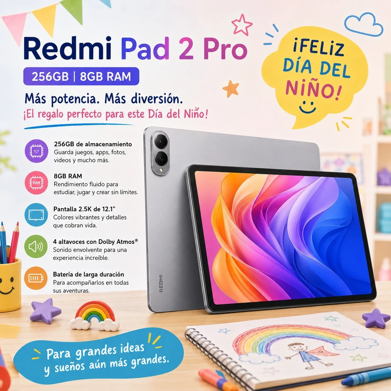 TABLET REDMI PAD 2 PRO 256/8GB