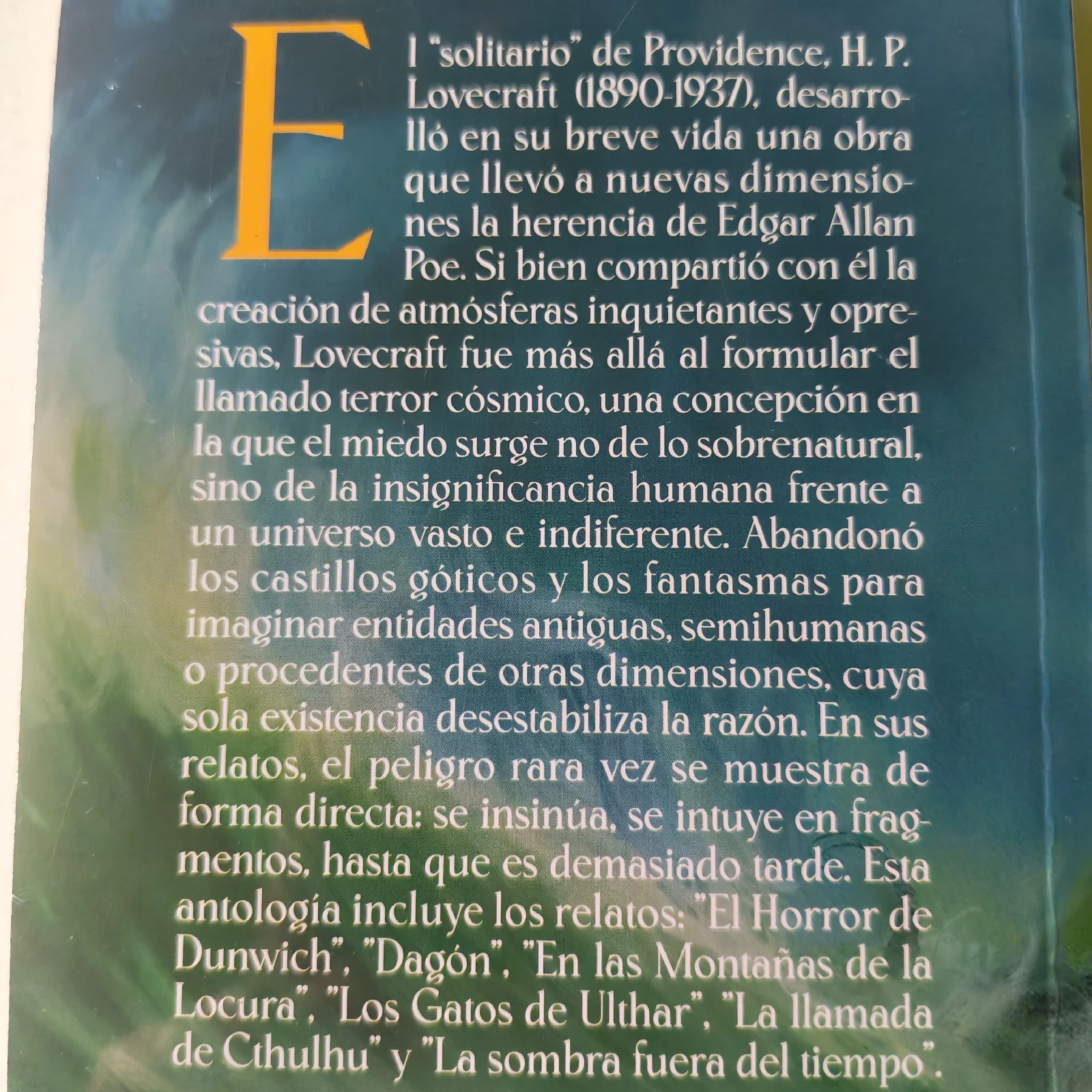 Antología de relatos de terror H.P. Lovecraft, nuevo  2