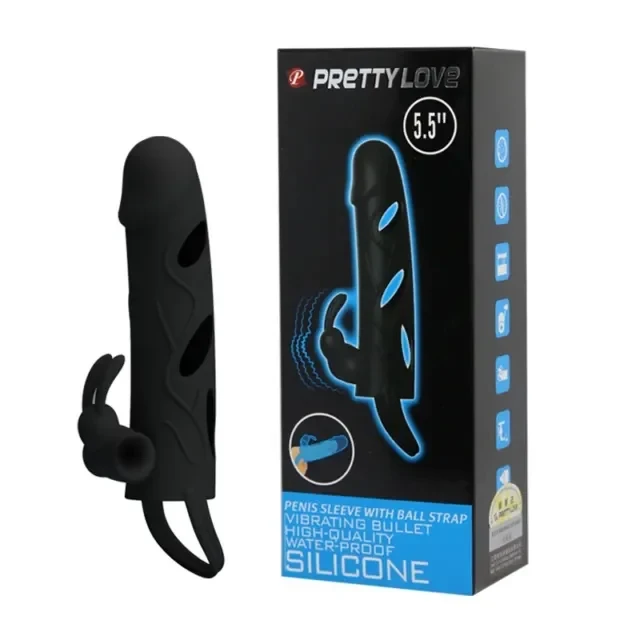 Funda Para Pene Con Estimulación de Clitoris 