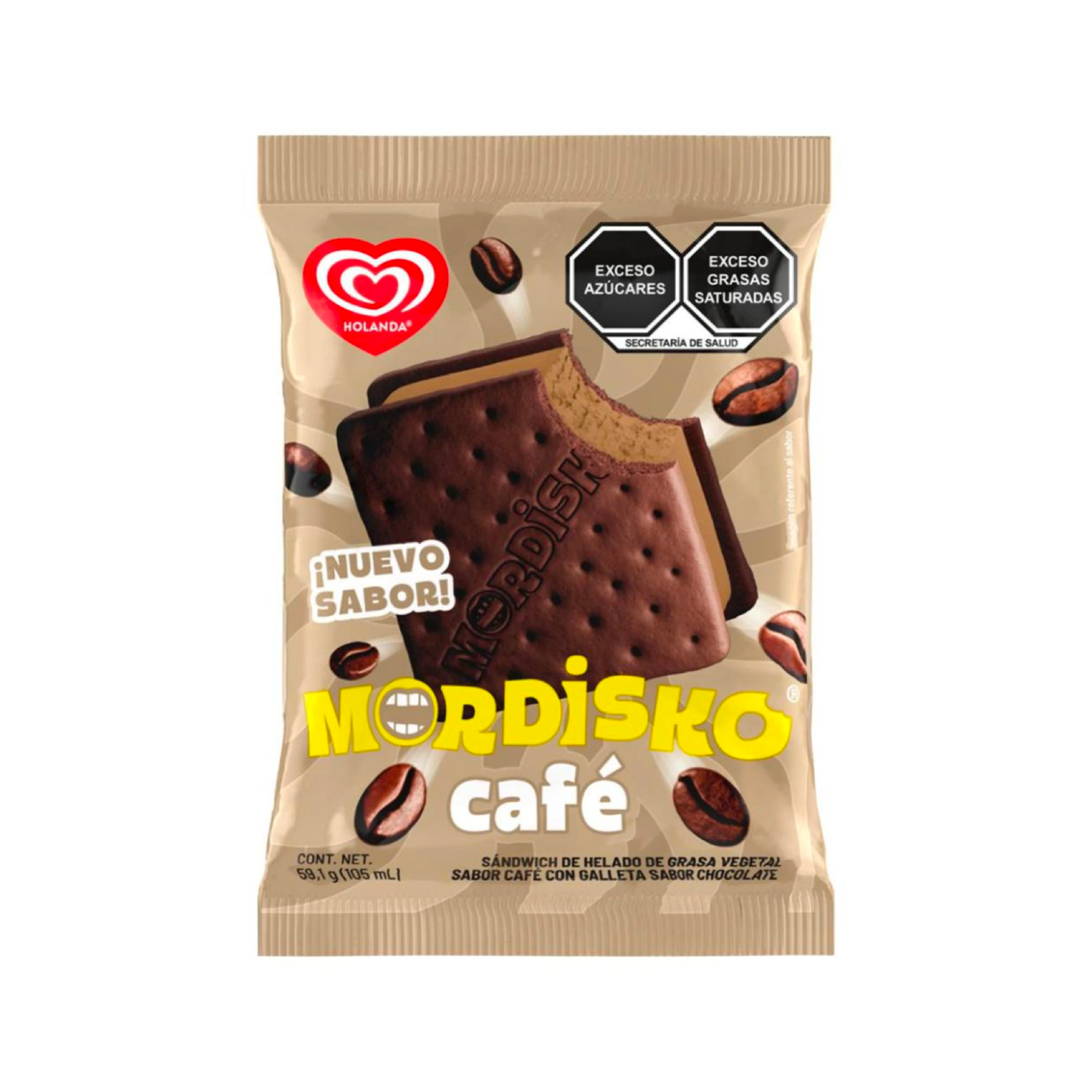 Helado sándwich Mordisco café Holanda 59 g