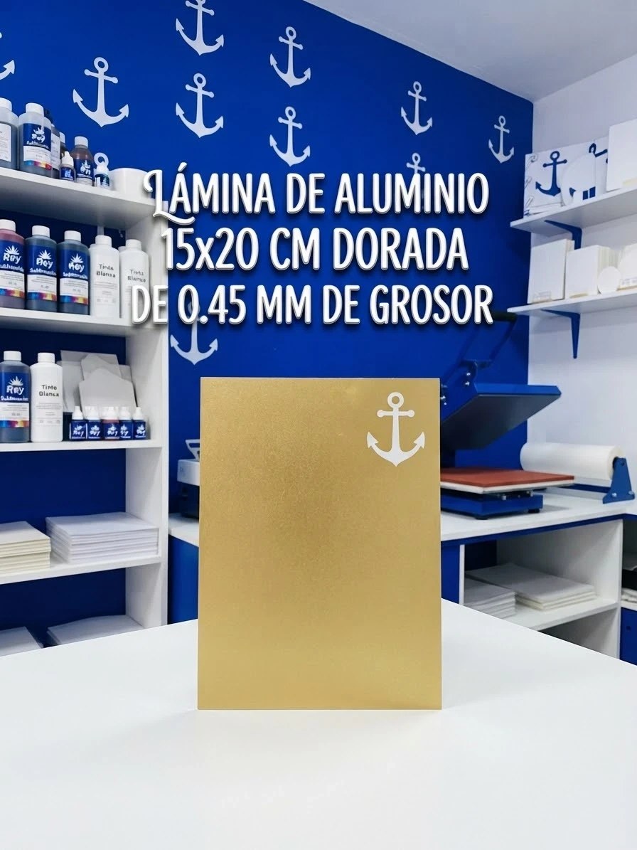 Lamina Dorada 15*20 Sublimable 0.45mm