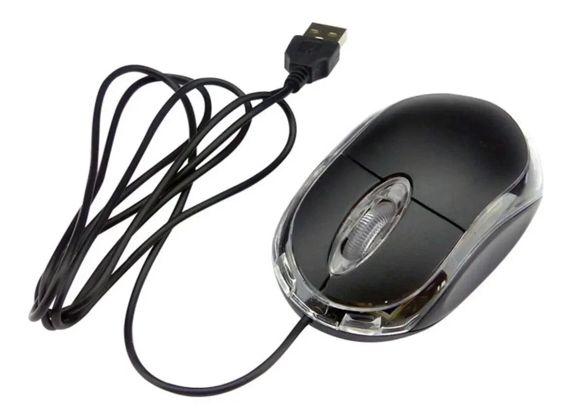 Mouse Optico Wired Usb Scroll Color Negro 3