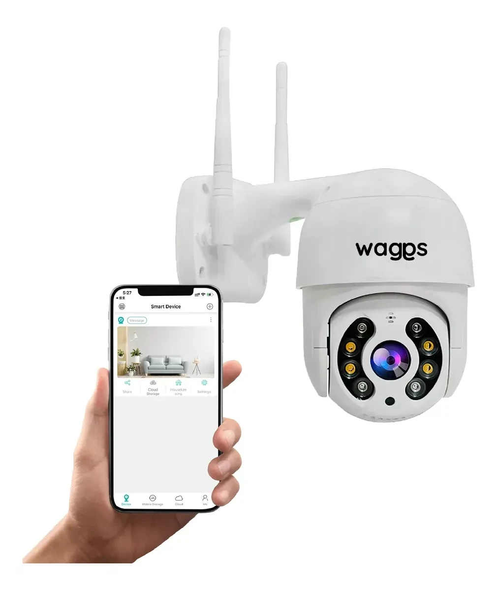 CAMARA DE SEGUIRDAD EXTERIOR DOMO WAGGS WIFI IP FULL HD