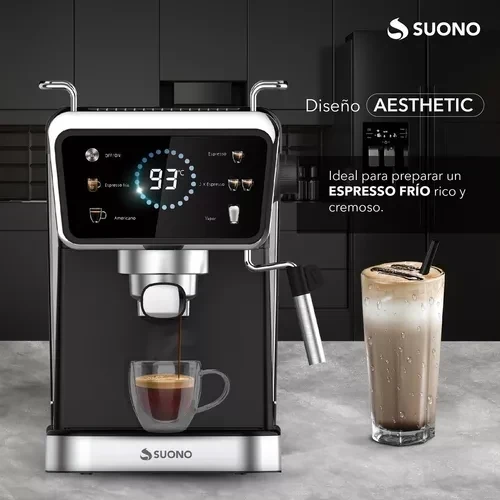 Cafetera Espresso Digital 1.5litros 20 Bar 1350w Color Negro