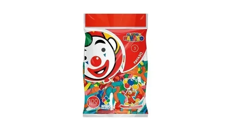 Globo de colores c/100 #3 payaso 2