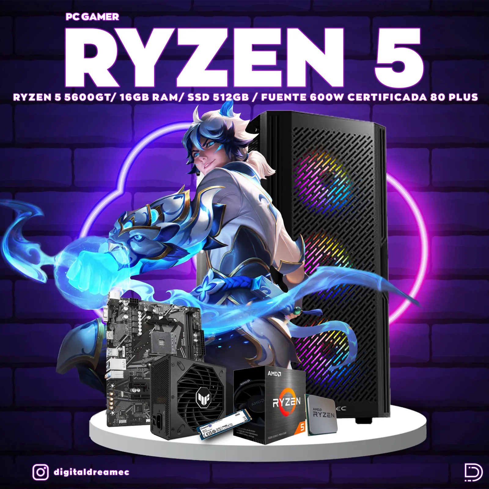 RYZEN 5 5600GT 16GB RAM SSD 512GB