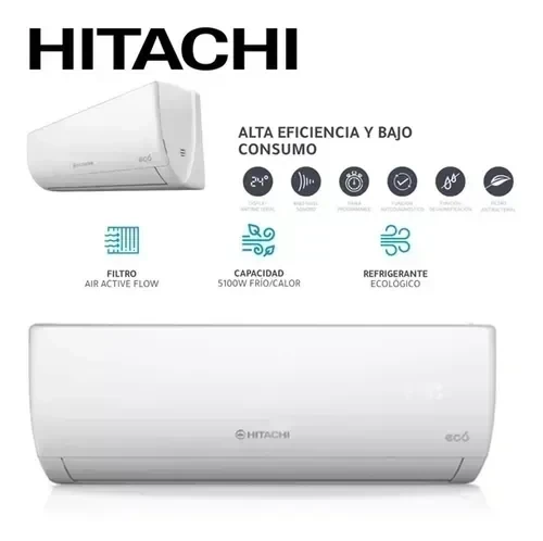 AIRE ACONDICIONADO HITACHI 6100w ECO SPLIT