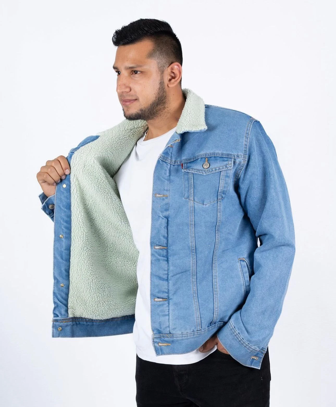 Chaqueta en Jean con ovejero  3