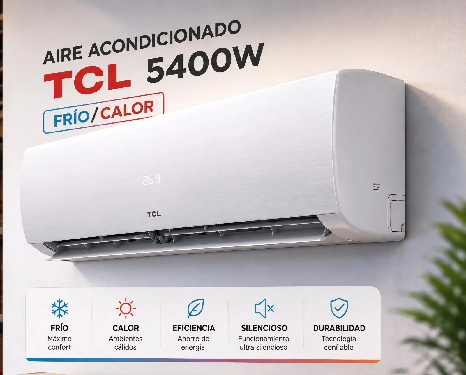 AIRE ACONDICIONADO TCL 5400W FRIO/CALOR ONN/OFF ‼️SOLO POR PEDIDOS ‼️ 