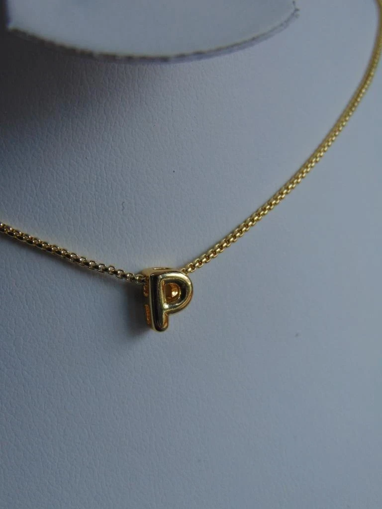 CADENA + DIJE DOR INICIAL MINI GLOBO P  2
