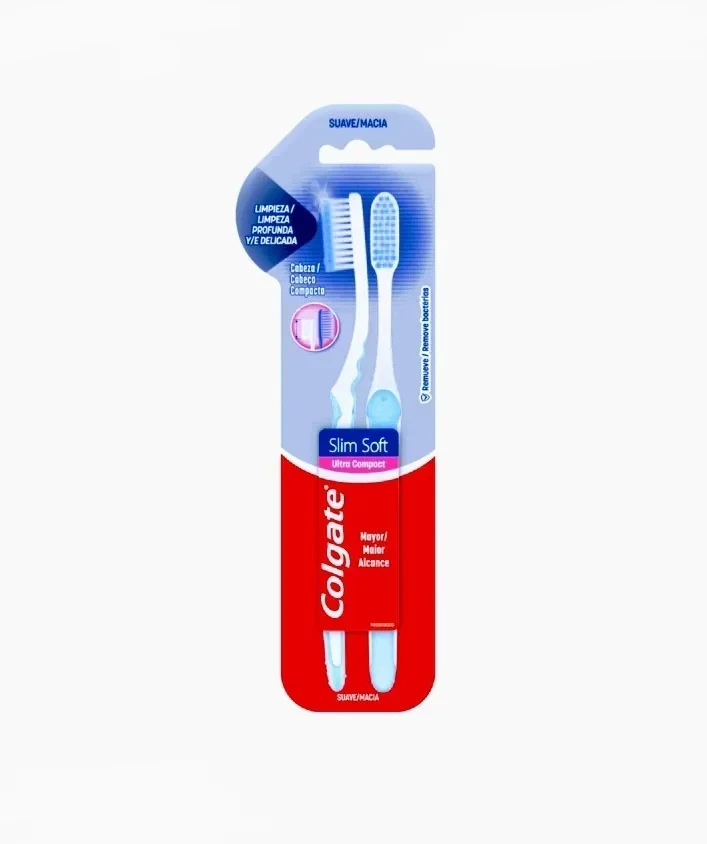 COLGATE CEPILLO SLIM SOFT ULTRA COMPACT x 2