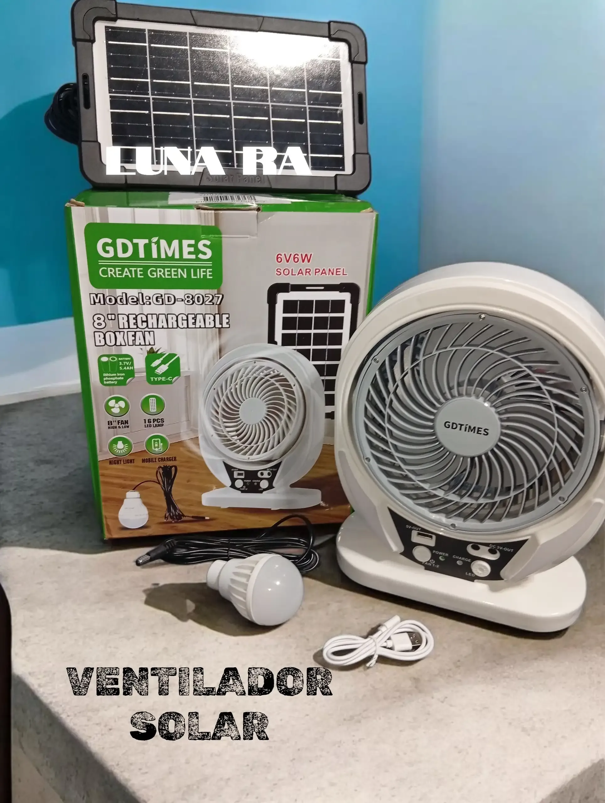 VENTILADOR SOLAR  2