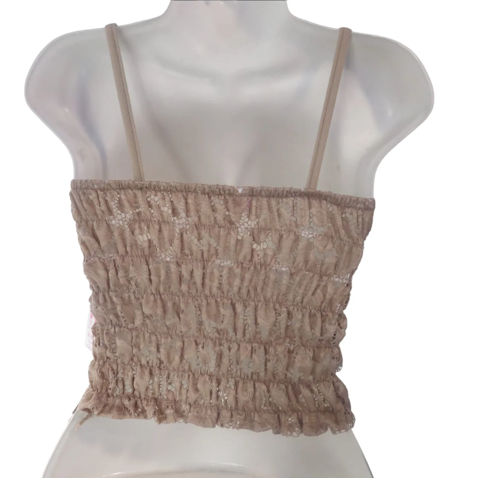 Crop top beige liston 2