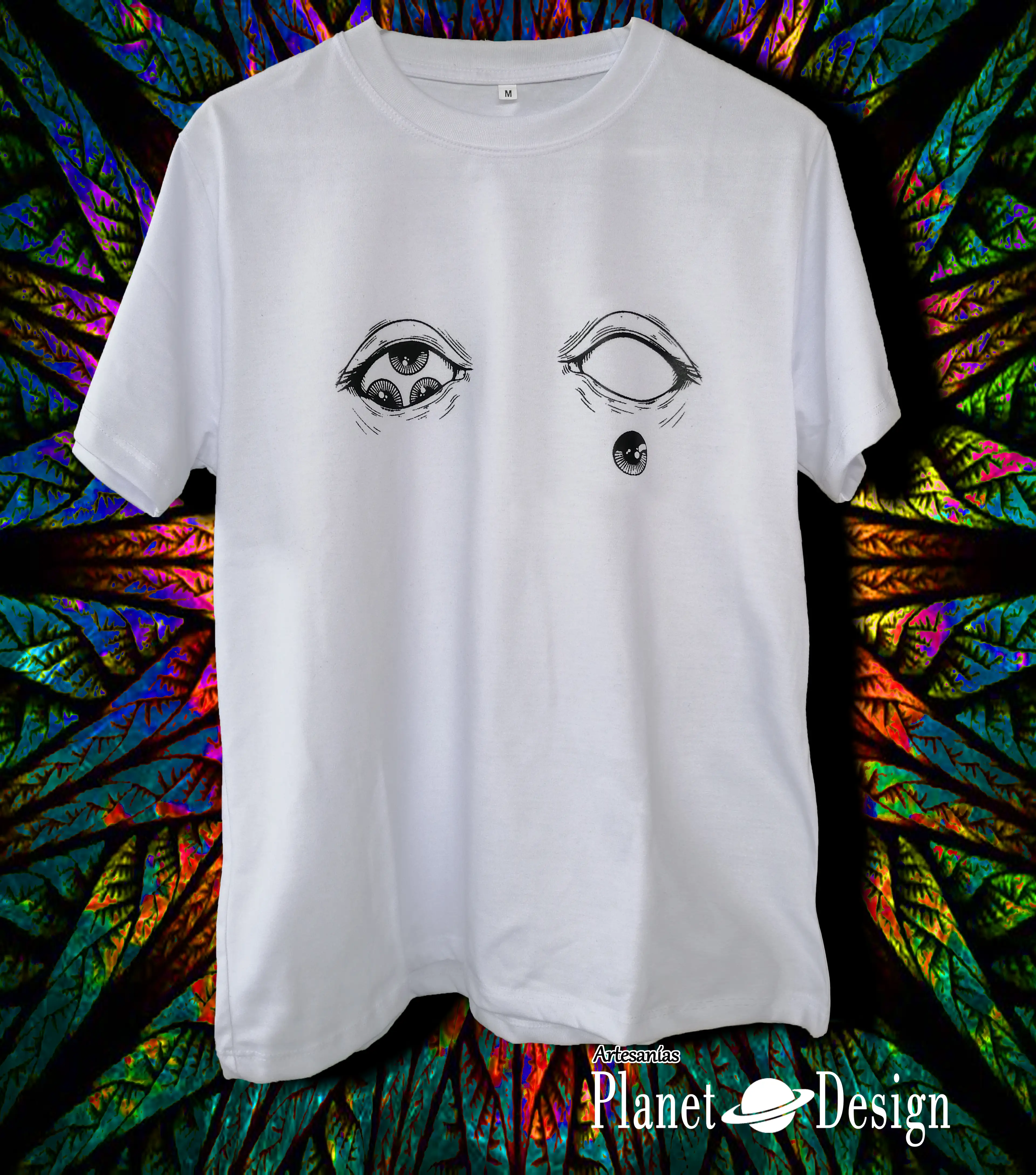 Camiseta diseño ojos psicodelicos 3