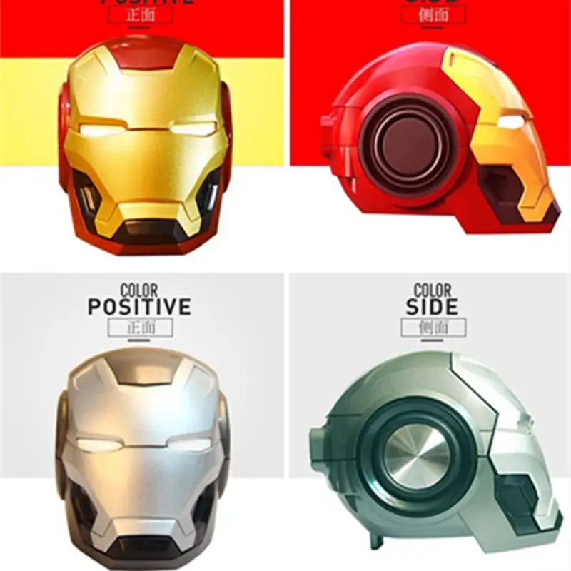 Bocina con diseño de Spiderman, Iron man y Bumblebee con Bluetooth, radio FM, tarjeta micro SD y batería recargable  3