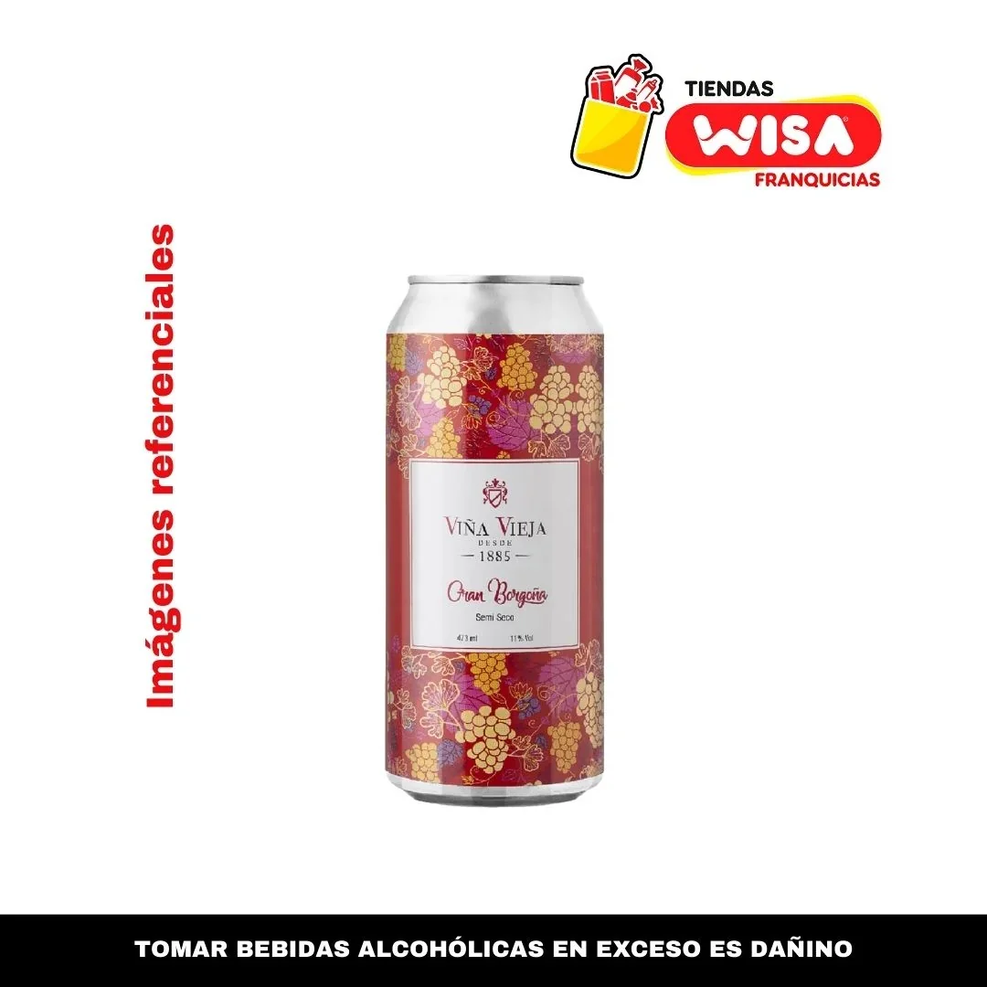 Vino Viña Vieja Borgoña Lata 473 ML