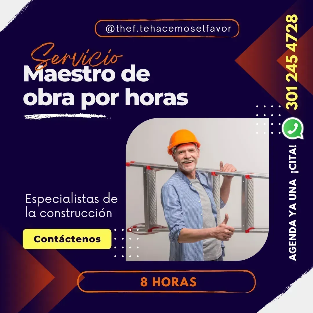 Servicio de Maestro Obra (8 horas)