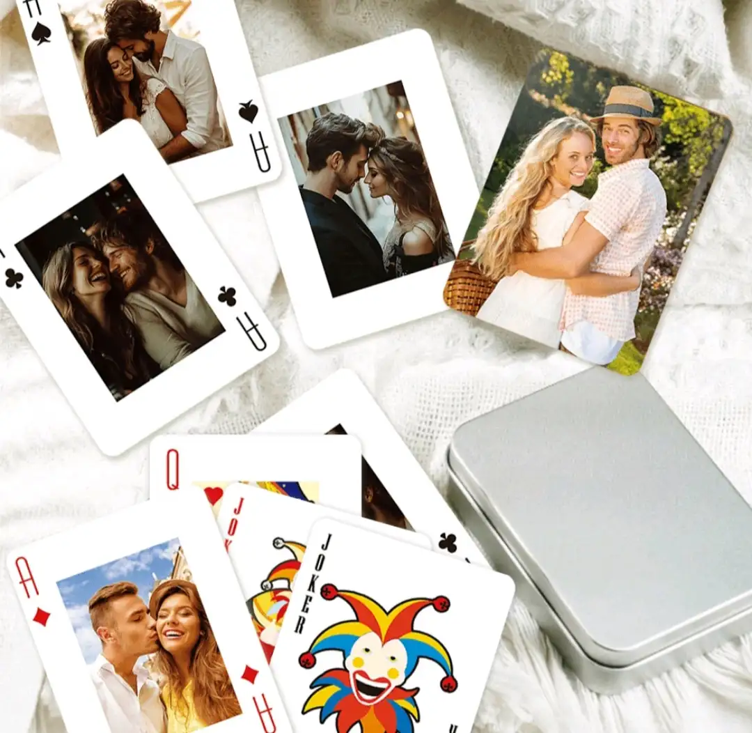 1 Set /54, Naipes personalizados, Imágenes de texto personalizadas, Se pueden personalizar 5 fotos, Fotos de pareja personalizadas y fotos familiares de naipes, Cartas de juego de mesa, Recuerdos de boda, Recuerdos de aniversario, Caja de regalo. Vuelta al colegio, Útiles escolares, Para adolescentes, Estudiantes de secundaria, Estudiantes universitarios, Estudiantes universitarios, Estudiantes de primer año, Estudiantes de segundo año, Estudiantes de cursos inferiores, Tarjetas de felicitación personalizadas, Local, Suministros de oficina y escolares, Decoración navideña, Tarjetas de visita personalizadas con logotipo y texto, Nuevo trabajo, Suministros de oficina 2