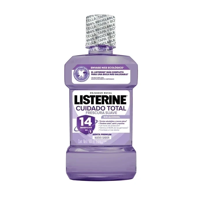 LISTERINE CUIDADO TOTAL SUAVE 500ml