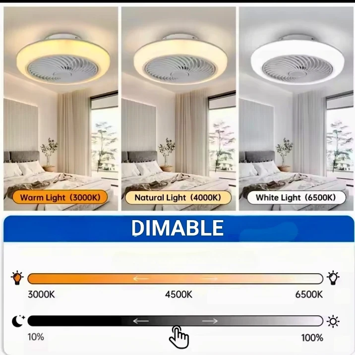 Plafón Led Con Ventilador 50w 7