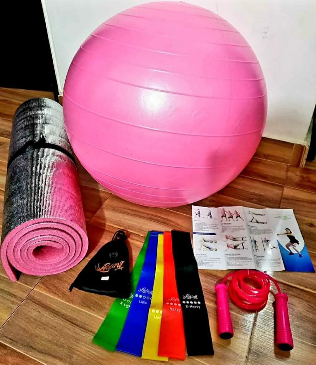 Kit Balon Pilates Colchoneta y Bandas  5