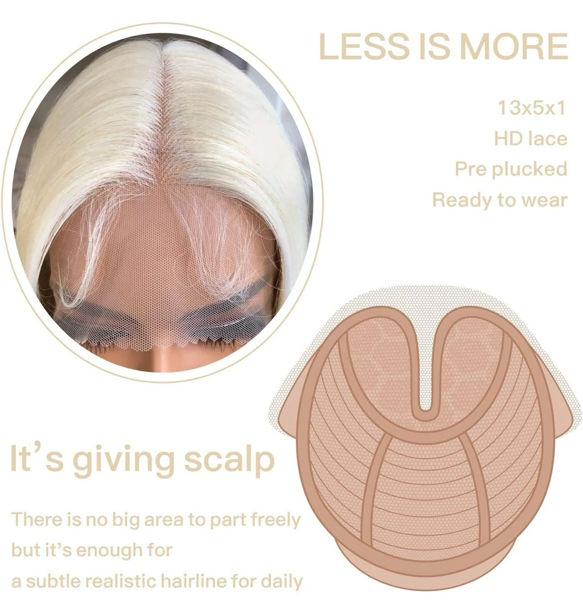 Peluca rubia con encaje frontal prearrancada, peluca sintética con encaje frontal predepilada, lista para usar, sin pegamento, 13 x 5 x 1 pulgadas, pelucas de encaje frontal HD  26 pulgada  3