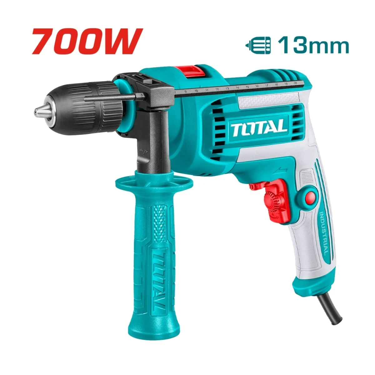 TG10713662 Taladro percutor 710w vel. variable chuck plástico total