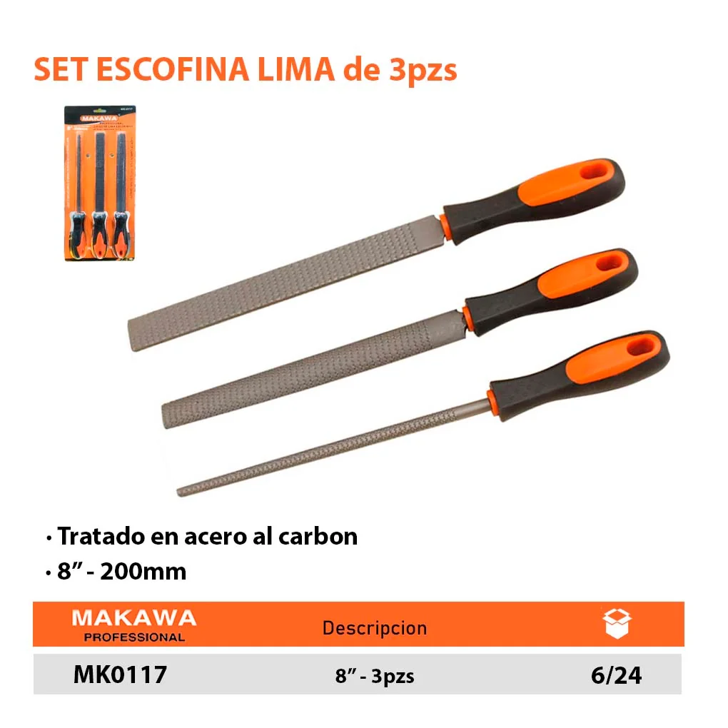SET ESCOFINA LIMA MKW de 3pzs 8"