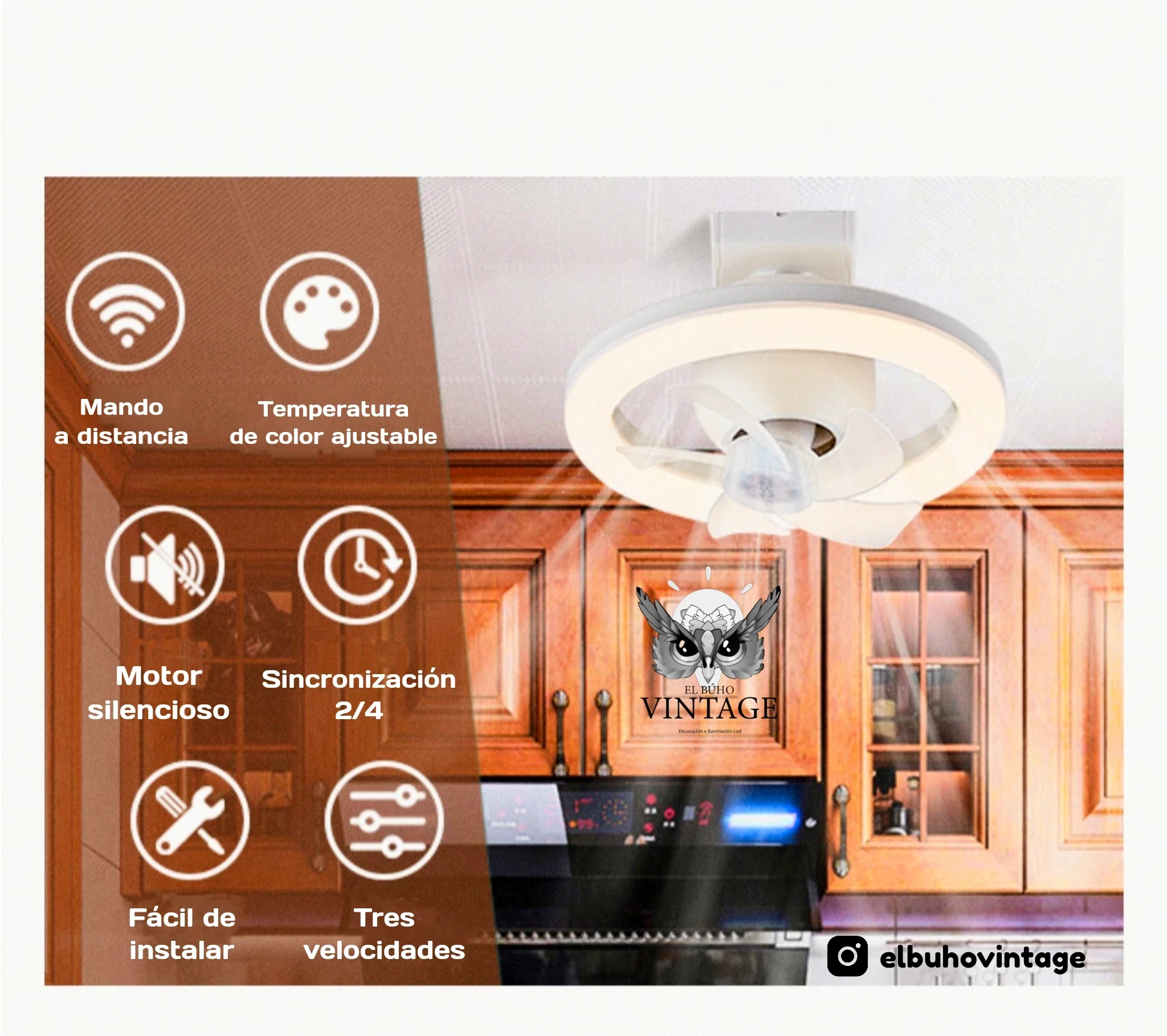 Foco Ventilador LED 360° 5