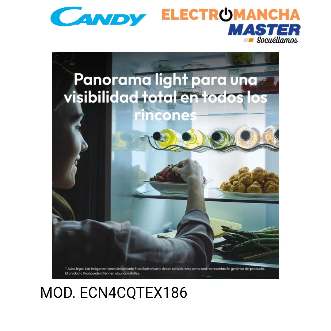 FRIGO COMBI CANDY ECN4CQTEX186 INOX NF E 5