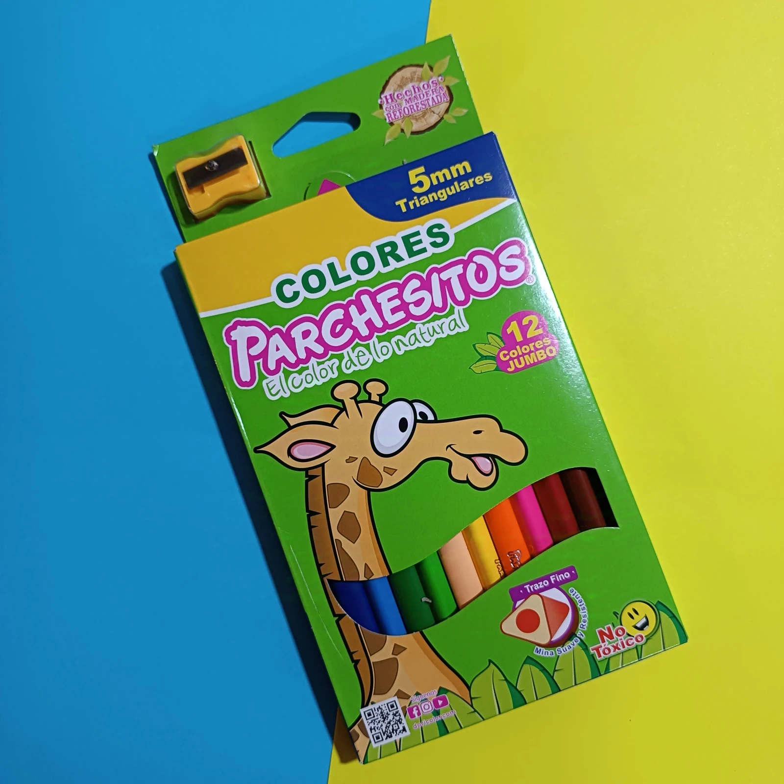 CAJA COLORES PARCHESITOS JUMBO X12