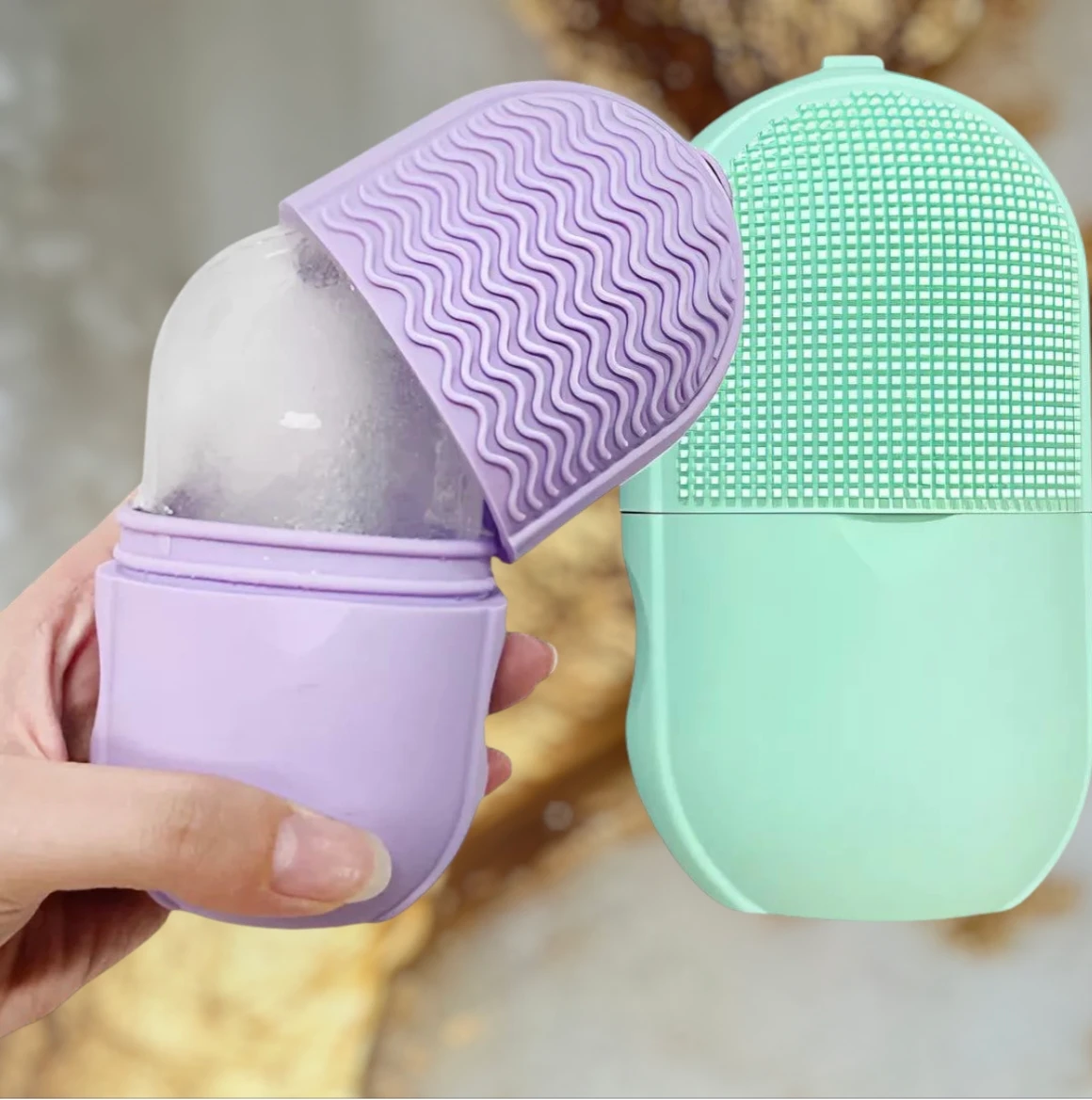 Cápsula de hielo facial en silicona 